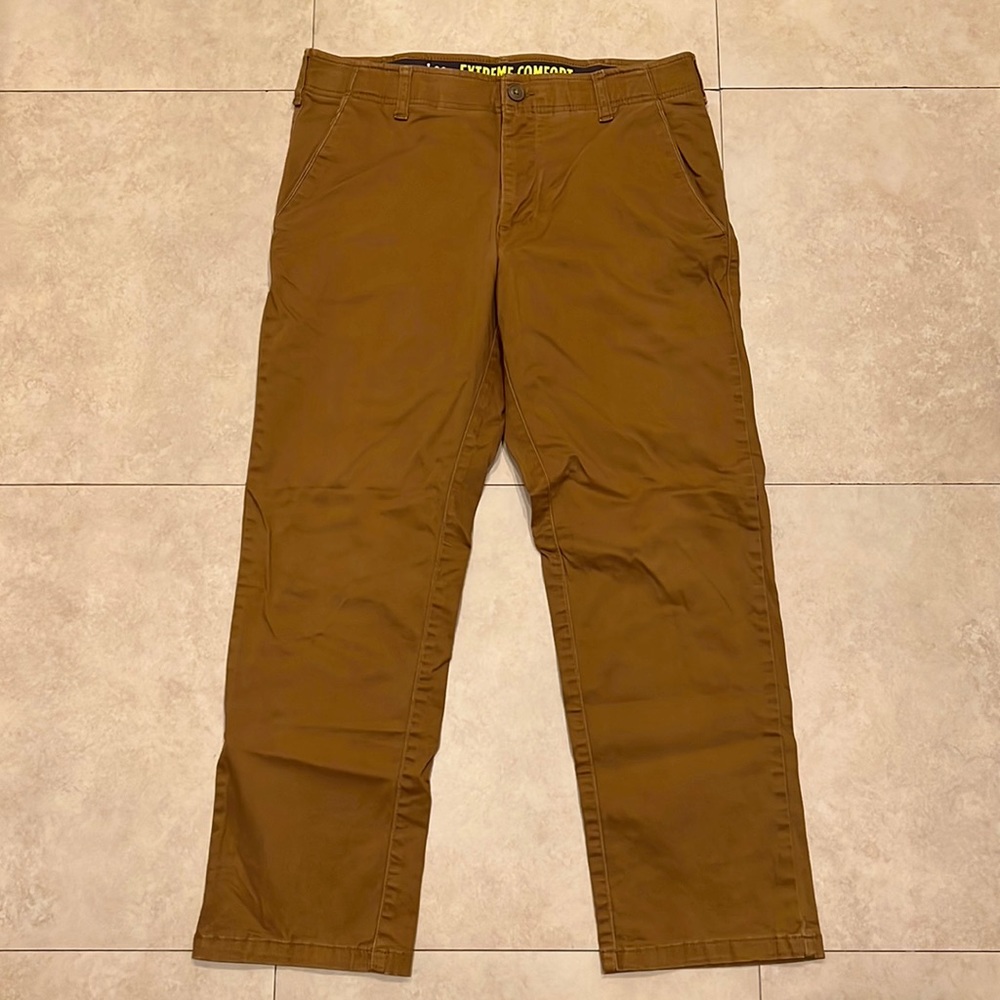 LEE EXTREME COMFORT STRAIGHT FIT BROWN PANT 34x29